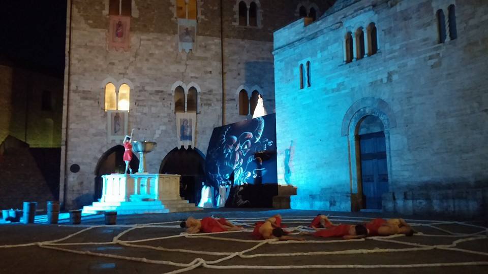 una scena del Banchetto Medievale 2014 di Bevagna